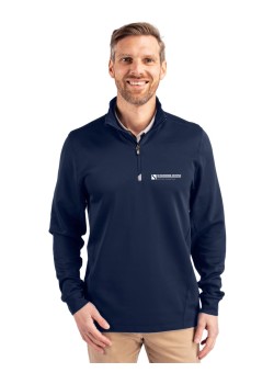 Cutter & Buck Traverse Recycled Smooth Stretch Mens Quarter Zip Pullover
