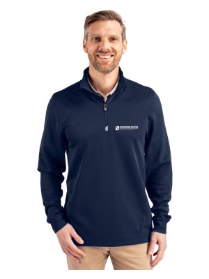Cutter & Buck Traverse Recycled Smooth Stretch Mens Quarter Zip Pullover