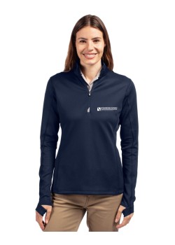 Cutter & Buck Traverse Recycled Smooth Stretch Womens Quarter Zip Pullover