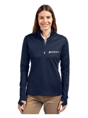 Cutter & Buck Traverse Recycled Smooth Stretch Womens Quarter Zip Pullover